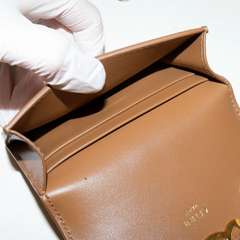 Celine Triomphe Shiny Calfskin Card Case - Picture 4 of 5